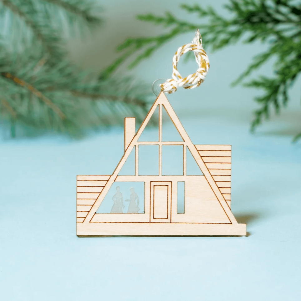 Mid Century A-Frame House Ornament