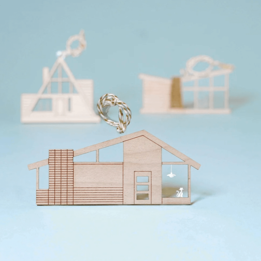 Mid Century Ranch House Ornament