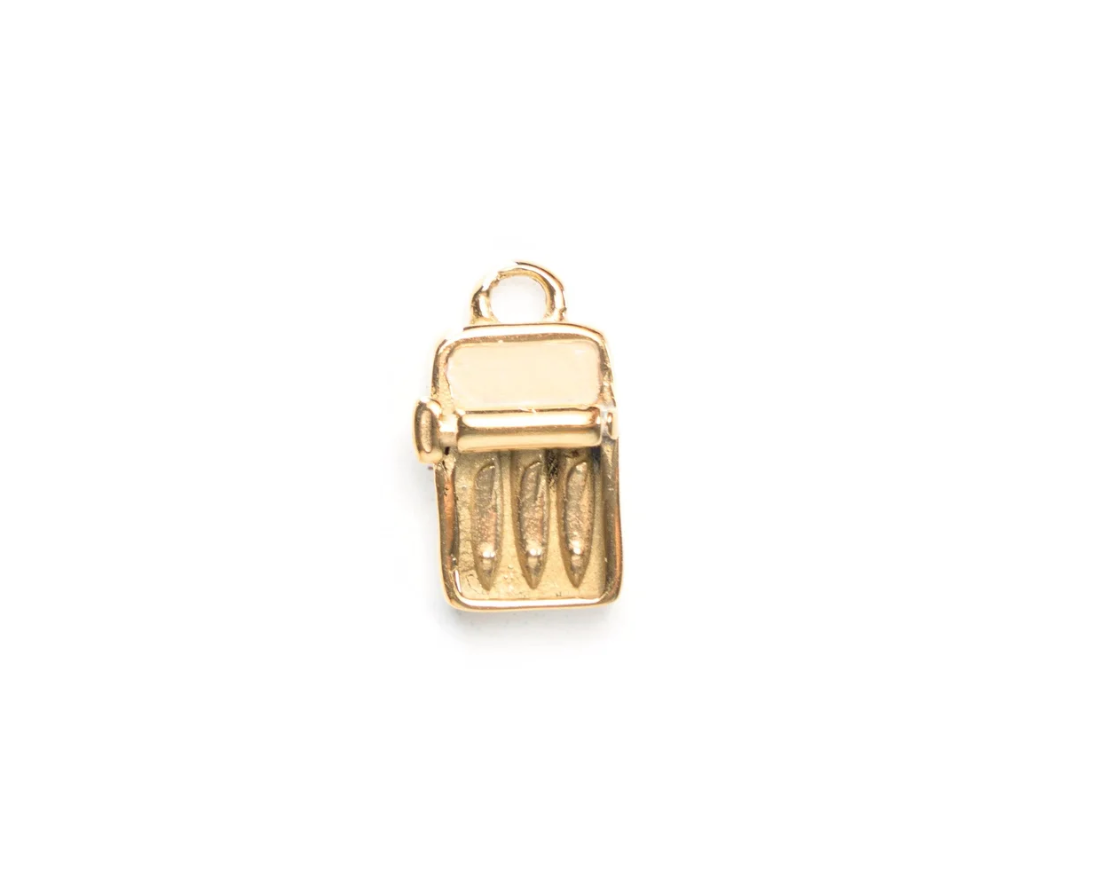 Tin Fish Necklace in Gold