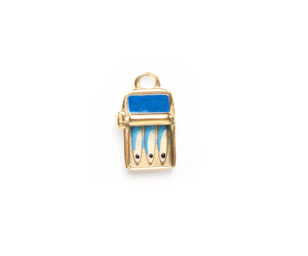 Tin Fish Necklace in Gold