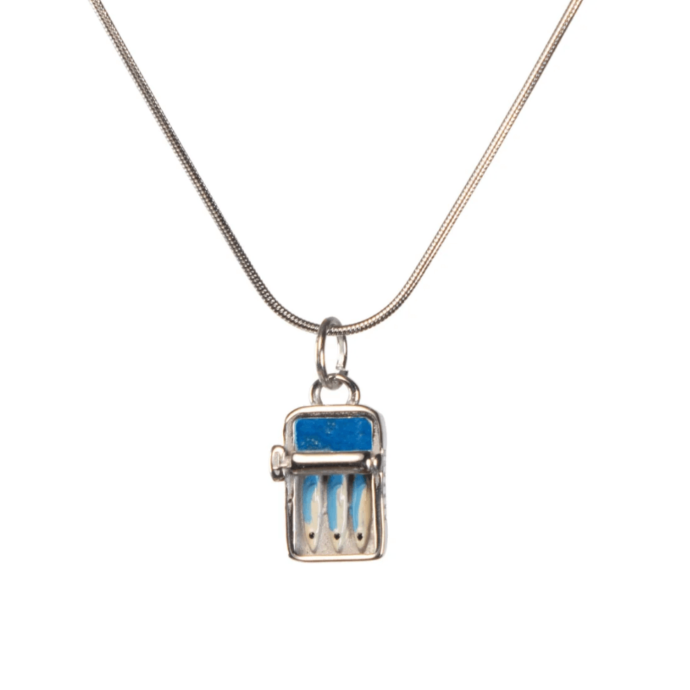 Tin Fish Necklace in Stainless Steel