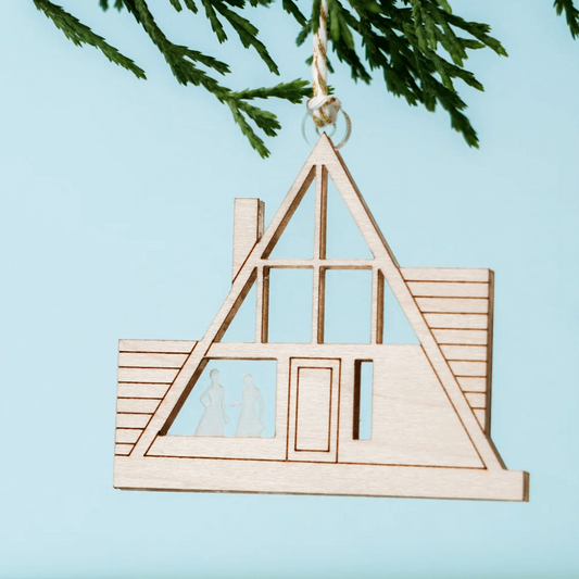 Mid Century A-Frame House Ornament