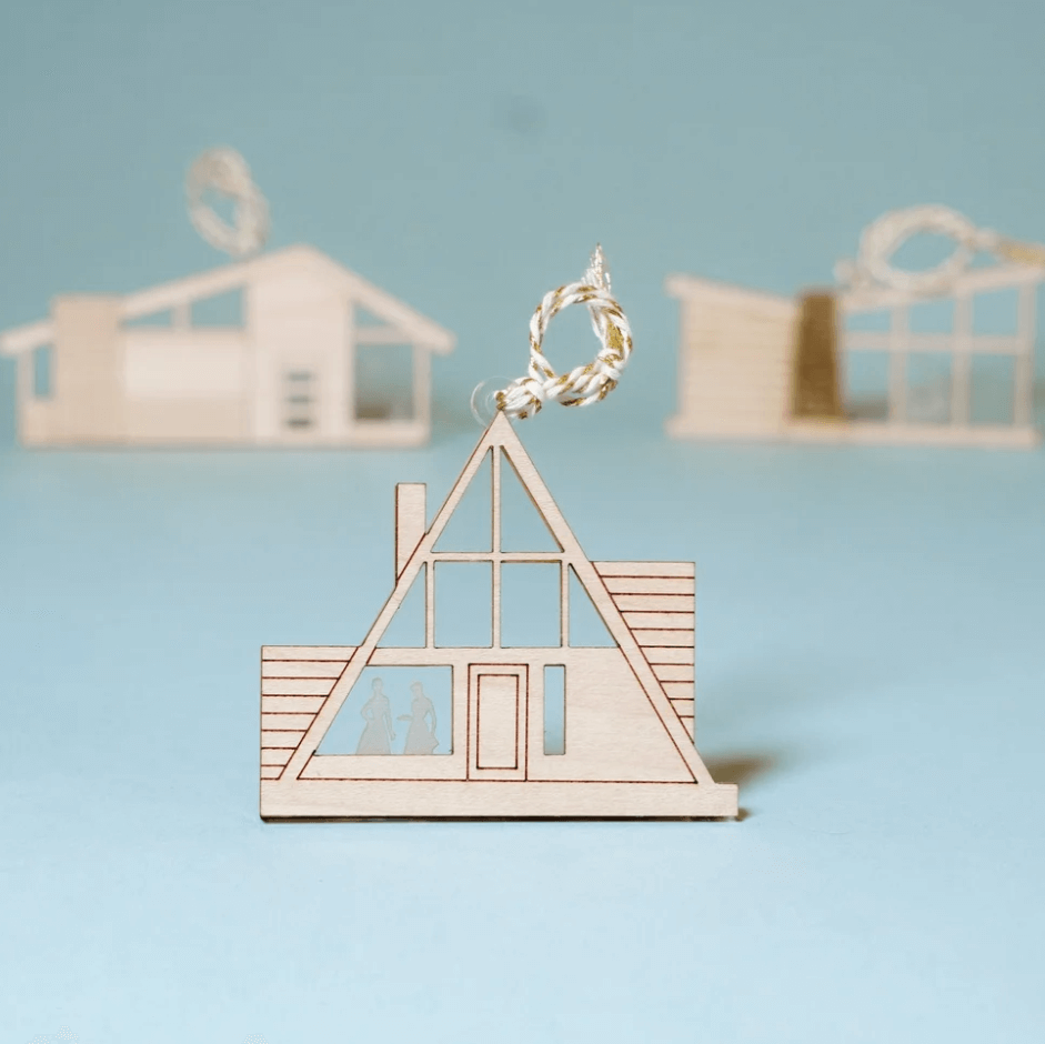 Mid Century A-Frame House Ornament
