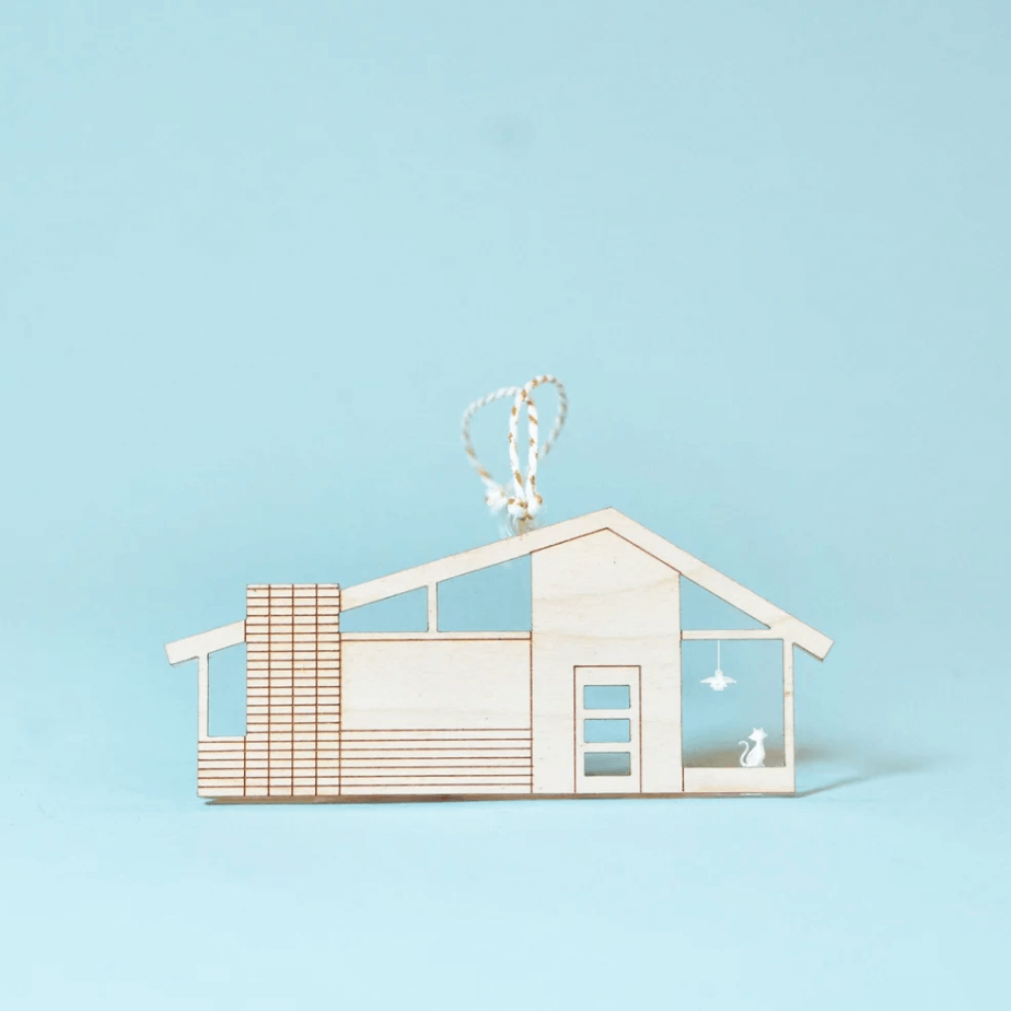 Mid Century Ranch House Ornament