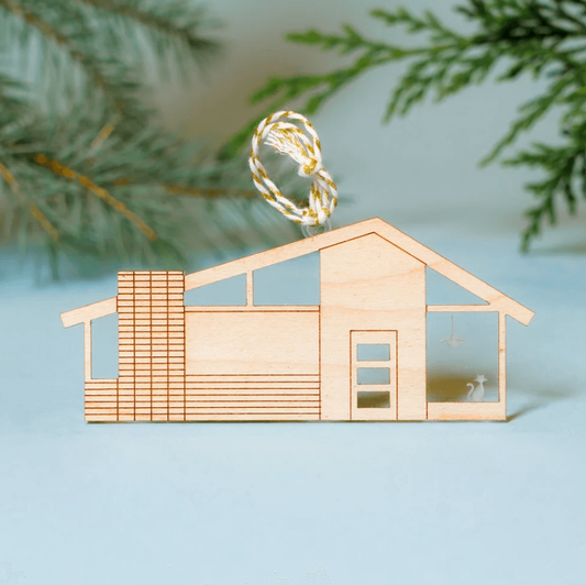 Mid Century Ranch House Ornament