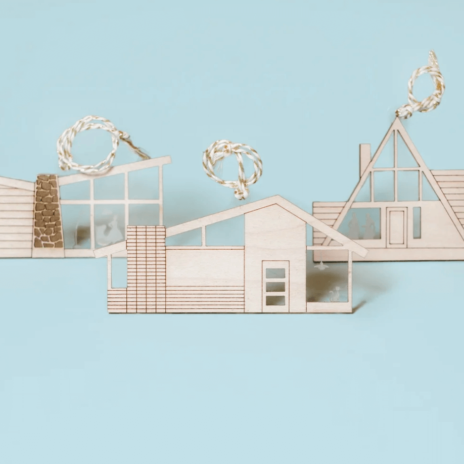 Mid Century Ranch House Ornament