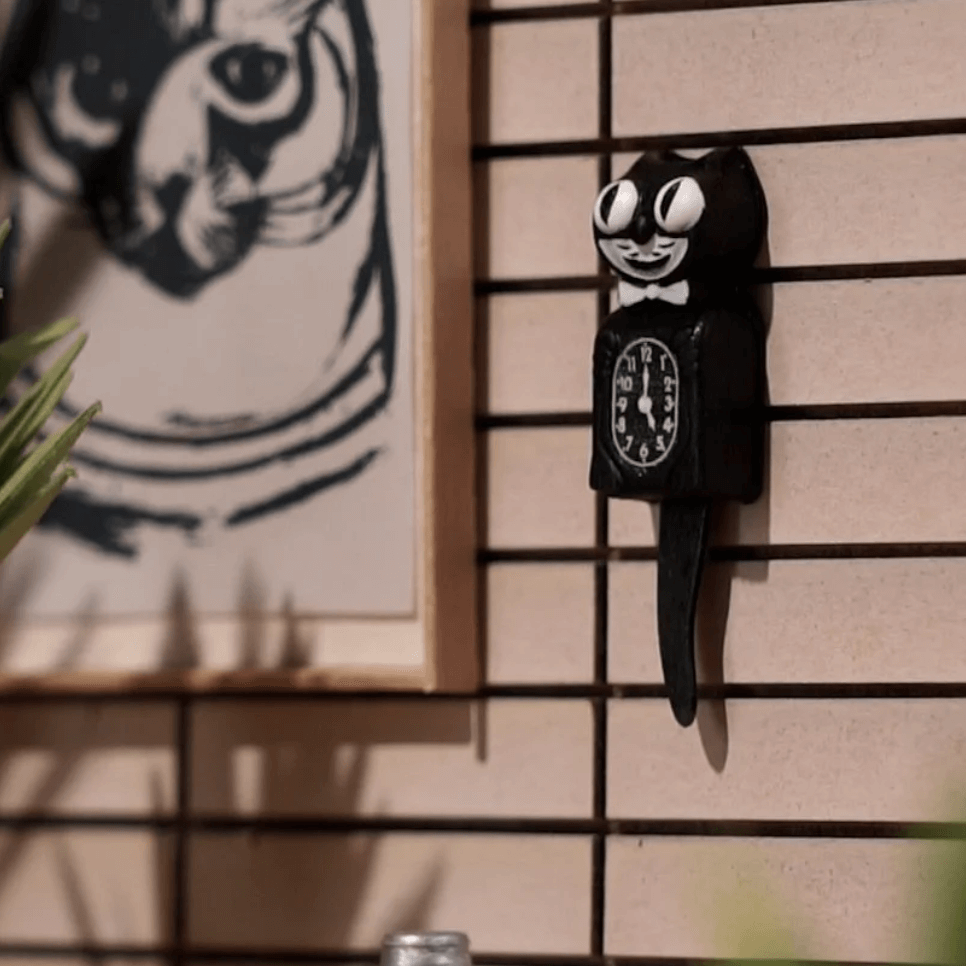 Miniature Kitty Cat Clock