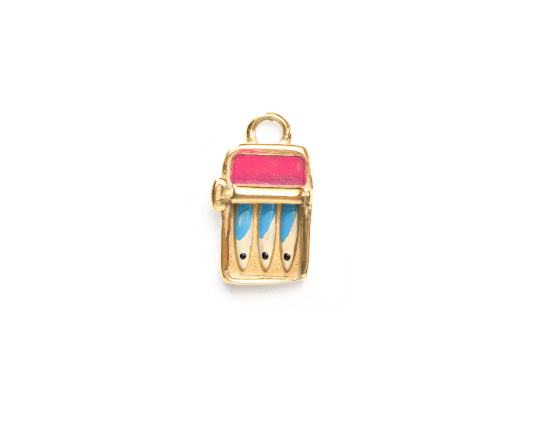 Tin Fish Necklace in Gold