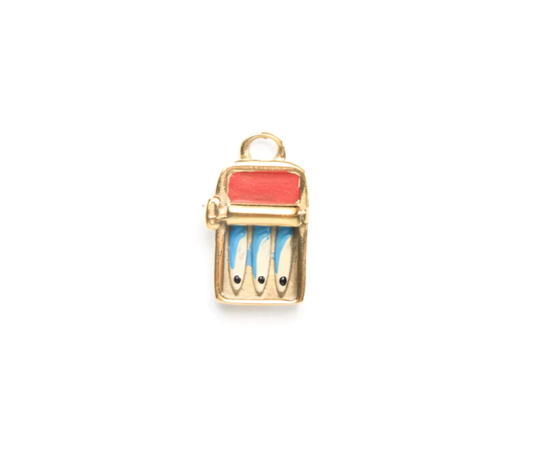 Tin Fish Necklace in Gold