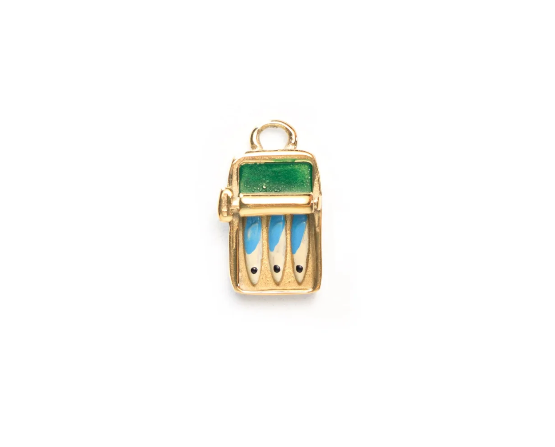 Tin Fish Necklace in Gold