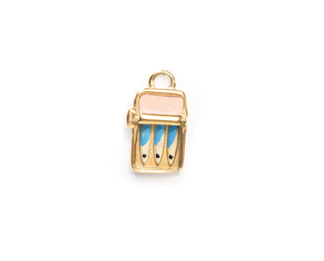 Tin Fish Necklace in Gold