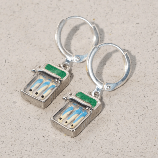 Tin Fish Earrings in Stainless Steel