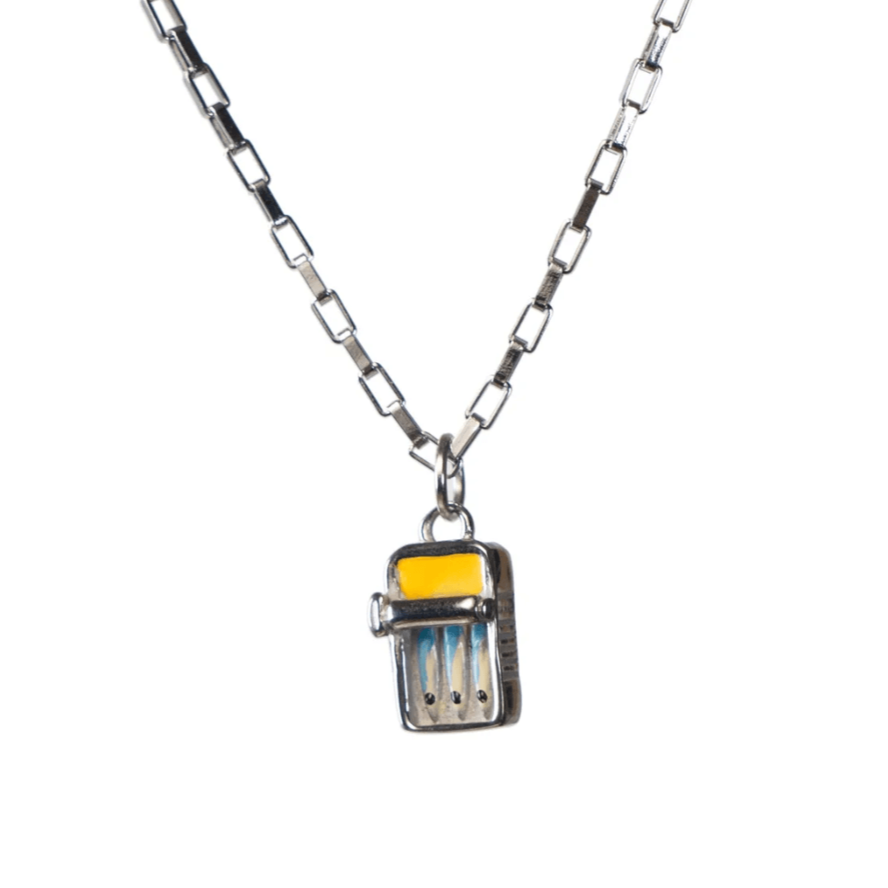 Tin Fish Necklace in Stainless Steel